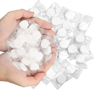 Produktbild von 200 Stück komprimierte Handtücher aus Baumwolle Mini Handwischtücher Tabletten Handtuch, für Reisen Zuhause Beauty Camping Outdoor Sports