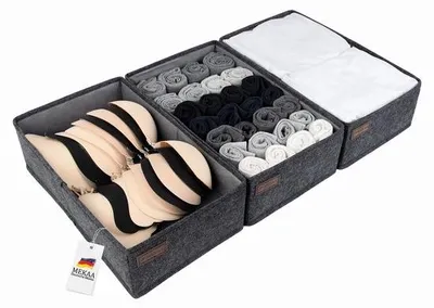 Zdjęcie produktu dla Zestaw organizerów do bagażnika, kolor antracytowy, 40 x 23 x 12 cm, do ubrań