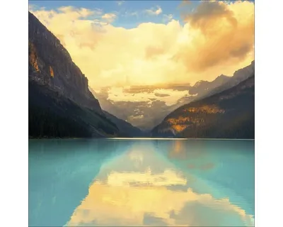 Produktbild von Glasbild Lake & Mountain 30x30 cm