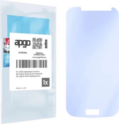 Produktbild von apgo Displayschutzglas für Samsung Galaxy S4 mini i9190 Bildschirmschutz, 9H Hybrid Schutzglas mit Keramikbeschichtung [Glänzend, Full Glue]