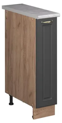 Produktbild von Apothekerschrank Vicco Fame-Line Anthrazit-Gold Landhaus/Goldkraft Eiche 20 cm, AP Marmor, Model 62116