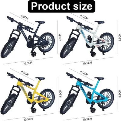 Imagen del producto de Bicicleta BMX de metal, para usar con los dedos, juego de 4 unidades, mini juguete