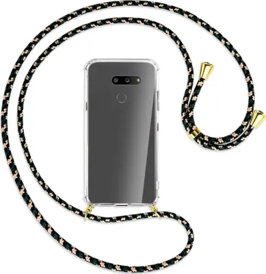 Produktbild von Handykette Backcover-Schutzhülle mit Band (Metall goldfarben) für LG G8X ThinQ - camouflage