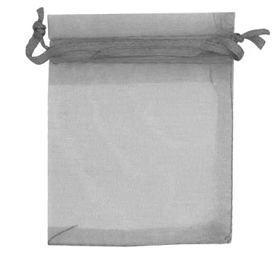 Organza-Beutel 50 Stück Geschenkbeutel Organzabeutel Gastgeschenk 9x7cm silbergrau