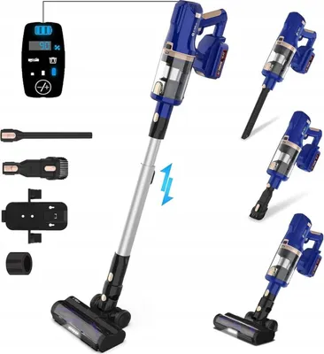 Produktbild von YISORA V12 Kabelloser Staubsauger mit 33KPa Saugleistung, LED-Touchscreen, 60 Min Laufzeit und abnehmbarer Batterie