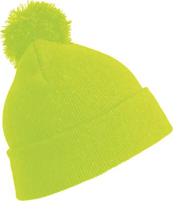 Immagine prodotto di Result Winter Essentials RC028X | Berretto con pom pom da donna - Dimensioni: circa 20 x 22 cm - Colore: giallo fluorescente - Taglia: unica