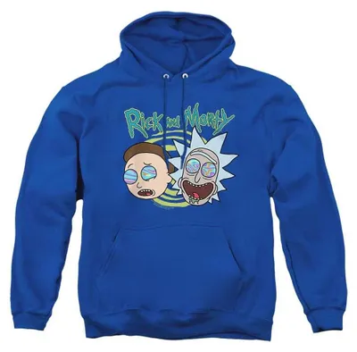 Obrázok produktu pre Mikina s kapucňou Rick and Morty – "Blown Minds" – uni, pre pánov/dámy, model TV40590 (XXL) (tmavomodrá)