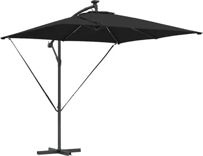 Immagine prodotto di Ombrellone vidaXL nero 249 x 249 x 250 cm in poliestere e alluminio