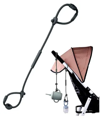 Produktbild von Silikonspielzeughalter für Kinderwagen - Verstellbarer Schnullerclip, Wiederverwendbarer Babyspielzeughalter, Weiche Befestigungsleine für Säuglinge | Beißring und Schnullerhalter für Kinderwagen und Hochstuhl
