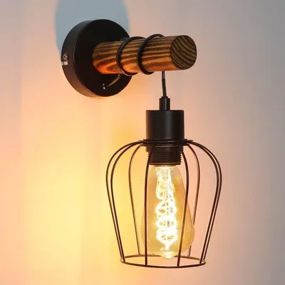 Immagine prodotto di Lampada da comodino vintage in stile industriale con dimmer per la camera da letto