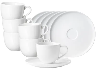 Zdjęcie produktu dla Ritzenhoff & Breker 317336 Ritzenhoff & Breker Kaffeetassen-Set Skagen weiß 220,0 ml 12-tlg.