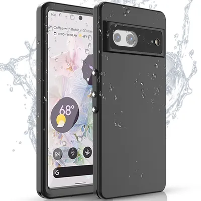Obrázek produktu pro Vodotěsné pouzdro pro Google Pixel 7, prachotěsné a sněhotěsné, IP68 kompletní ochranné pouzdro s integrovanou ochrannou fólií na displej černé