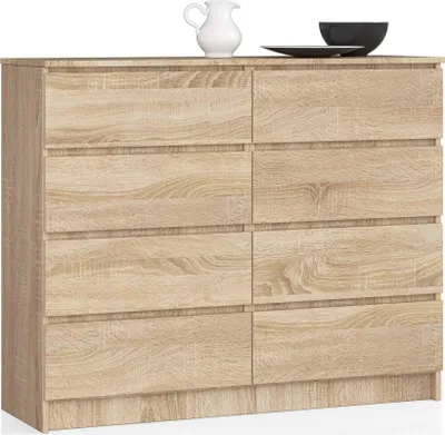 Produktbild von raumhirsch Hochkommode 138cm mit 8 Schubladen Sideboard Schrank Anrichte 99cm hoch