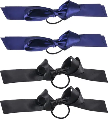 Produktbild von ny Schleife Haarschleifen Scrunchies mit Schleife Pferdeschwanz,(mix style3)