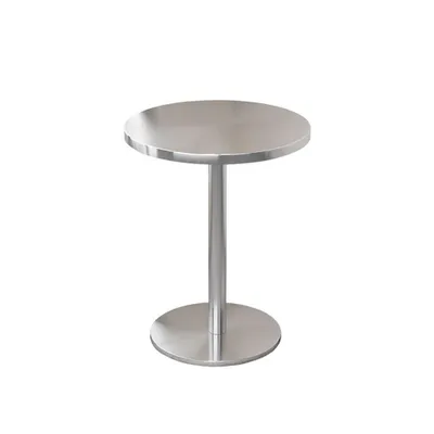 A standalone product shot of a small round table.