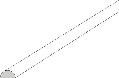 Produktbild von Kunststoff Halbrundstab Ø 3,0 mm, Länge: 1000 mm weiß