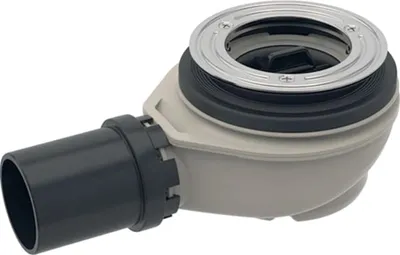 A single plumbing drain fitting is shown against a white background.
