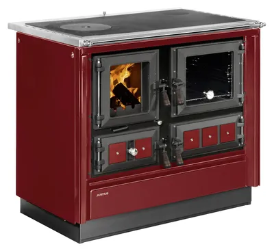 Produktbild von Justus Rustico-90 2.0 Küchenofen Stahl Bordeaux, Backfach rechts