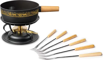 Produktbild von Stöckli Käsefonduegarnitur Alpaufzug Classic/Emotion, schwarz