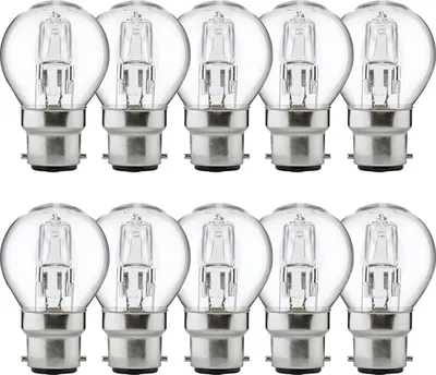 Produktbild von 10 x NCC-Licht  Halogen Leuchtmittel P45 Tropfen 18W = 21W B22 klar dimmbar warmweiß
