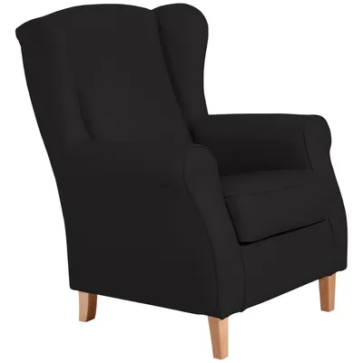 Produktbild von Ohrensessel Karlen Bezug Kunstleder Buche natur / schwarz 22084