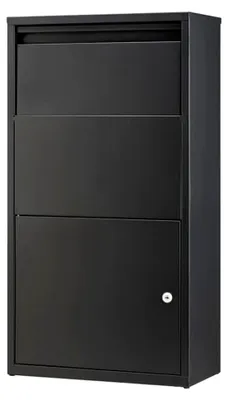Produktbild von Paketbriefkasten Box 391 Grau 82x44x22 cm (HxBxT) mit Diebstahlsicherung, pulverbeschichtet