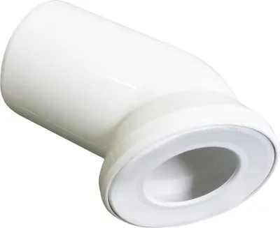 Produktbild von Wisa WC-Anschlussbogen Uni 45° weiß, 23 cm