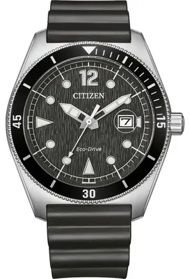 Produktbild von Citizen Eco-Drive Herrenuhr Edelstahl, Schwarz, 43 mm, AW1889-00E