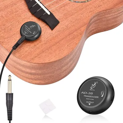 Produktbild von Akustische Gitarre mit passiver Tonabnehmer, selbstklebender Lautstärkeregler und piezoelektrischen Plektren
