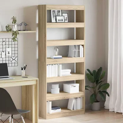 Image de Maison Exclusive - Bibliothèque Chêne Sonoma 80 x 30 x 198 cm Bois d'ingénierie