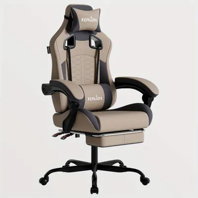 Image de Siège de jeu - Siège pour esports - Chaise de bureau ergonomique - Siège de course - Fauteuil de jeu - Dossier réglable