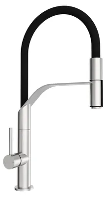 Produktbild von Küchenarmatur, Hochdruck mit Herausziehbarer Brause, 360° Schwenkbar, Einhebel Spültischarmatur, Gebürstetes Nickel