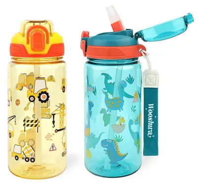 Image de Omgoods - Biberon pour enfants avec protection contre les fuites et ouverture facile - Lot de 2