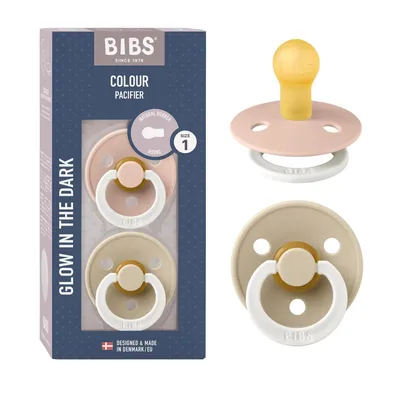 Produktbild von Bibs Colour, Klassischer Babyschnuller, Rund, Latex, Junge/Mädchen