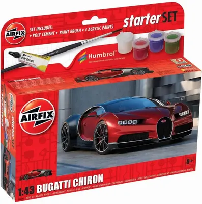 Produktbild von Airfix A55005 - 1/43 Small Starter Set NEW Bugatti Chiron - Neu