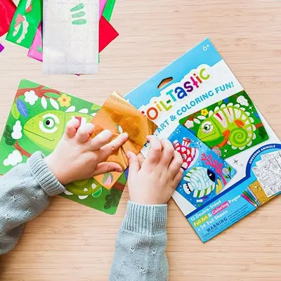 Produktbild von Ooly Bastelset Folienkunst Tiere - Kreatives Spielzeugset