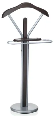 Produktbild von Herrendiener Stummer Damen Diener Kleiderbutler Kleiderständer FABIO mit Kleiderbügel, Hosenbügel, kleine Ablage in braun/alufarben