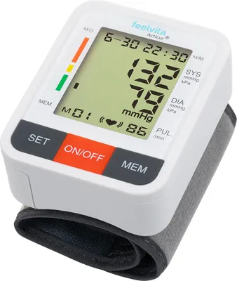 Produktbild von Genius Feelvita Acticur Handgelenk Blutdruckmessgerät 2 tlg, es Digital Messgerät Bluthochdruck Zuhause, Display, Herzschlagmessung