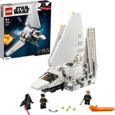 Produktbild von LEGO 75302 Star Wars Imperial Shuttle Bauset mit Luke Skywalker mit Lichtschwert und Darth Vader Minifiguren