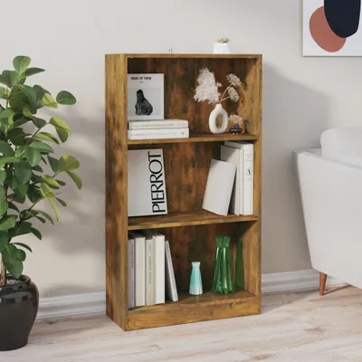 Obrázok produktu pre Maison Exclusive - Knižnica z dymového dubu 60x24x109 cm Drevený materiál