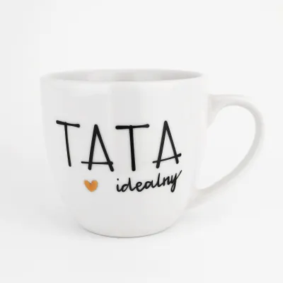 Zdjęcie produktu dla Kubek 300 ml - Tata idealny ZŁOTE SERCE