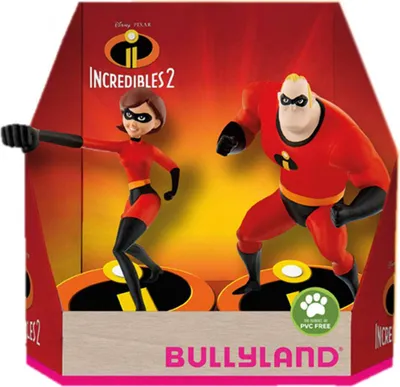 Image de Bullyland Les Incroyables 2 Boîte cadeau avec 2 figurines Hellen & Bob 9 cm BULA13288