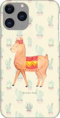 Produktbild von Mr. & Mrs. Panda Iphone 11 Pro Handyhülle Alpaka Stolz - Kaktus Grün - Geschenk, Lama, Handy Case, Premium Kunststoff