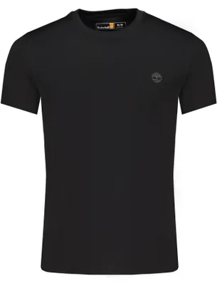 Produktbild von Schwarzes Herren T-Shirt: Kurzarm, Slim Fit & Stickerei-Details
