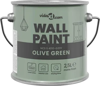 Produktbild von vidaXL Grüne Wandfarbe 3,7 kg Schnelltrocknend Geruchsneutral Wasserbasiert Innenbereich