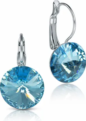 Produktbild von LUISIA® Ohrringe Rivoli mit Kristallen von Swarovski® 14 mm | Aqua Blau