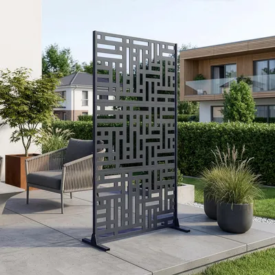 Immagine prodotto di Parete divisoria «Bernalda» 180 x 90 cm in acciaio grigio antracite