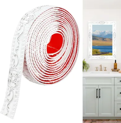 Obrázok produktu pre Samolepiaca obkladová fólia, flexibilná, 300 cm x 3,5 cm, 3D panelové obklady na stenu