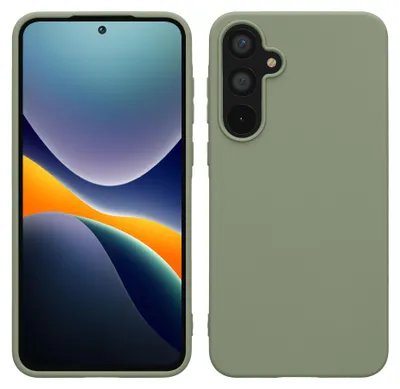 Produktbild von kwmobile Handyhülle für Samsung Galaxy A55 5G Hülle - TPU Case - Kabelloses Laden - Schutzhülle Cover in Graugrün