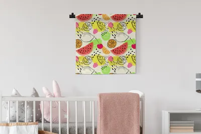 Produktbild von MuchoWow® Wandteppich Wandbehang Wassermelone - Obst - Muster 60x60 cm Tapisserie Dekoration Wandtuch - Dekorationen - Wand Decke